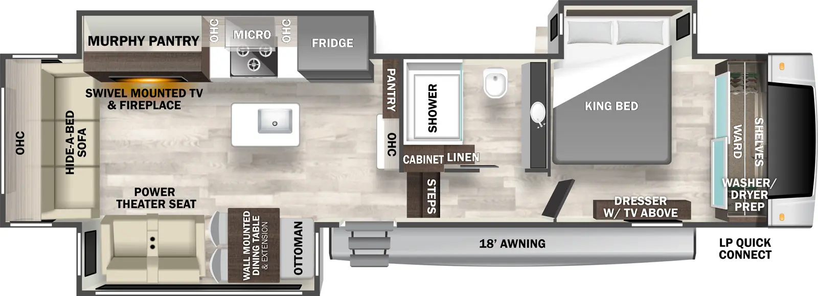 Cedar Creek Experience 35RL - DSO Floorplan